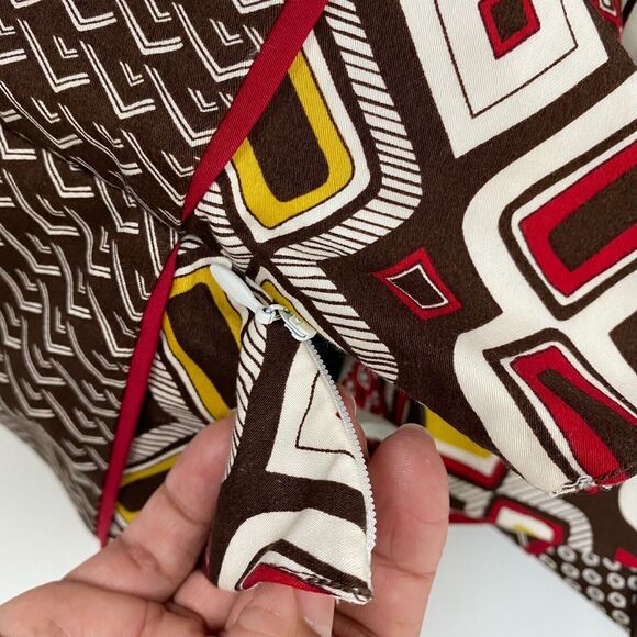 A.N.A. A New Approach 16 Multi Geometric Midi Dress Spaghetti Strap Side Zip - Picture 6 of 12